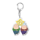 コメアニメのまぜまぜばぁば＆まぜじぃじ（だんす） Acrylic Key Chain