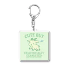 CUTE BUT EXISTENTIALLY EXHAUSTEDのCUTE BUT EXISTENTIALLY EXHAUSTED – ゆるやぎ宇宙Tシャツ Acrylic Key Chain