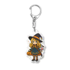 さくらびとのハロウィンウィッチガールA-01【AI】 Acrylic Key Chain