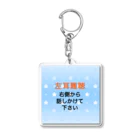 ドライの左耳難聴　★人気商品★ 片耳難聴　難聴者　突発性難聴　左耳が聞こえないきこえない Acrylic Key Chain