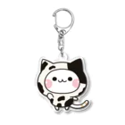 DECORの気づかいのできるネコ　牛さんver. Acrylic Key Chain