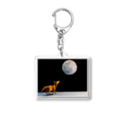 Origami Laboのブルームーンに吠える狼 Acrylic Key Chain