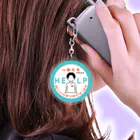 そらりんのショップの心臓疾患(水色) Acrylic Key Chain