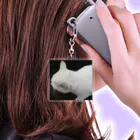 公式　猫目石検定　CHERRYSTONE　　の白猫 Acrylic Key Chain