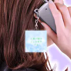 Myshop 多様性の場面緘黙　雲　グリーン Acrylic Key Chain