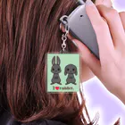 カトユリの黒うさぎ Acrylic Key Chain