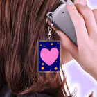 1080shopのハートと夜空 Acrylic Key Chain