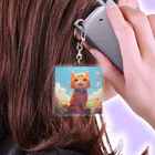 ネオン街/Neon Streetの魔法猫TIYCHA Acrylic Key Chain