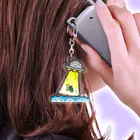 ELNAサポートショップのUFOに連れ去られるウミガメ Acrylic Key Chain