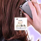 いしだよりこ商店のミルかつ〈ミシン男子〉 Acrylic Key Chain