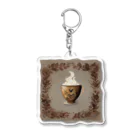 leisurely_lifeのA richly decorated coffee-inspired T-shirt design Acrylic Key Chain