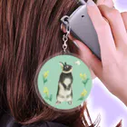 Usagi Kawaiiのモンシロチョウとうさぎさん Acrylic Key Chain