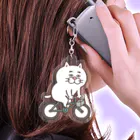 目つきの悪い猫＠いけやけいのサイクリングにゃんこ Acrylic Key Chain