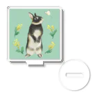 Usagi Kawaiiのモンシロチョウとうさぎさん Acrylic Stand