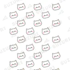 DECORの気づかいの出来るネコ　お顔がいっぱいver. Ankle Socks
