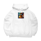 動物のおもしろ可愛いグッズのワルぴよちゃん Big Hoodie