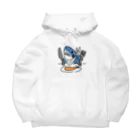 サメ わりとおもいのエビフライを食べようとするサメ Big Hoodie