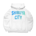 JIMOTOE Wear Local Japanの渋谷区 SHIBUYA WARD ロゴブルー Big Hoodie