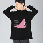 さかたようこ / サメ画家のほっとひと息サメ | 桃色 Big Long Sleeve T-Shirt