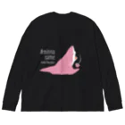 さかたようこ / サメ画家のほっとひと息サメ | 桃色 Big Long Sleeve T-Shirt