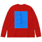 mirinconixのアシモフのロボット3原則とロボットの落書き  セルリアンブルー Big Long Sleeve T-Shirt