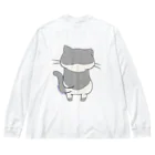 絵娯クリエイトのひのもとにゃんこ®️ 尺八 / 雷蔵 Big Long Sleeve T-Shirt