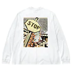 八朔のSTOP Big Long Sleeve T-Shirt