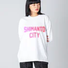 JIMOTOE Wear Local Japanの四万十市 SHIMANTO CITY Big Long Sleeve T-Shirt