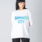 JIMOTOE Wear Local Japanの四万十市 SHIMANTO CITY Big Long Sleeve T-Shirt