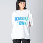 JIMOTOE Wear Local Japanの斑鳩町IKARUGA TOWN Big Long Sleeve T-Shirt
