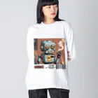 おもちショップの一服ロボくん Big Long Sleeve T-Shirt