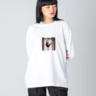 takeoutのカーテンにつかまっているネコ Big Long Sleeve T-Shirt