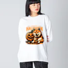 Naoki21のDOG x HALLOWEEN Big Long Sleeve T-Shirt
