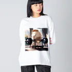 mofu gymのワントレ🐶 Big Long Sleeve T-Shirt