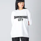 JIMOTOE Wear Local Japanの下関市 SHIMONOSEKI CITY Big Long Sleeve T-Shirt
