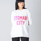 JIMOTOE Wear Local Japanの糸満市 ITOMAN CITY Big Long Sleeve T-Shirt