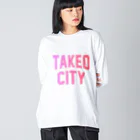 JIMOTOE Wear Local Japanの武雄市 TAKEO CITY Big Long Sleeve T-Shirt