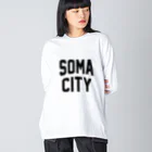 JIMOTOE Wear Local Japanの相馬市 SOMA CITY Big Long Sleeve T-Shirt