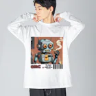 おもちショップの一服ロボくん Big Long Sleeve T-Shirt