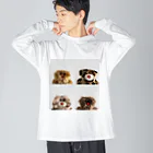 mojojojoの4匹の証明写真 Big Long Sleeve T-Shirt