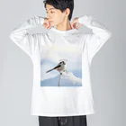 ふわもこあにまるずのシマエナガちゃん Big Long Sleeve T-Shirt