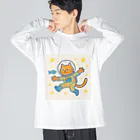 じゅうしまつの宇宙猫の冒険 Big Long Sleeve T-Shirt