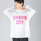 JIMOTOE Wear Local Japanの渋谷区 SHIBUYA WARD ロゴピンク Big Long Sleeve T-Shirt