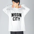 JIMOTOE Wear Local Japanの日進市 NISSIN CITY Big Long Sleeve T-Shirt