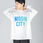 JIMOTOE Wear Local Japanの日進市 NISSIN CITY Big Long Sleeve T-Shirt