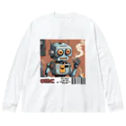 おもちショップの一服ロボくん Big Long Sleeve T-Shirt