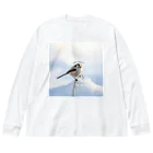 ふわもこあにまるずのシマエナガちゃん Big Long Sleeve T-Shirt