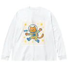 じゅうしまつの宇宙猫の冒険 Big Long Sleeve T-Shirt