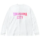 JIMOTOE Wear Local Japanの徳島市 TOKUSHIMA CITY Big Long Sleeve T-Shirt