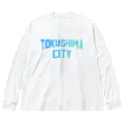 JIMOTOE Wear Local Japanの徳島市 TOKUSHIMA CITY Big Long Sleeve T-Shirt